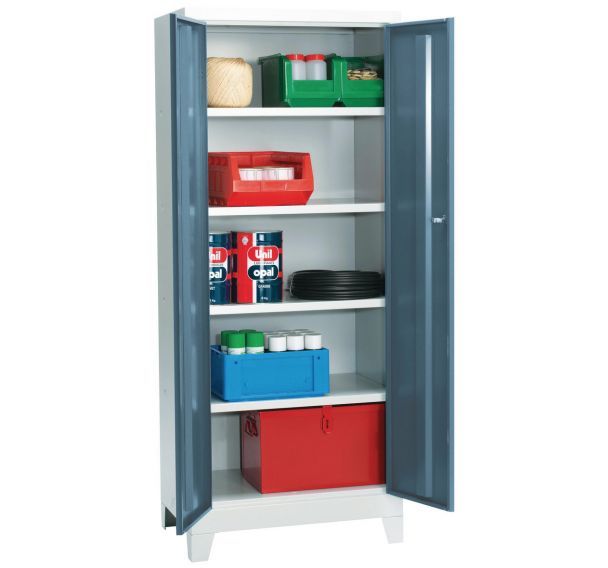 Armoire à compartimentage Gris/Bleu - 4 tablettes LxPxH:800x530x1950