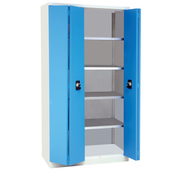 Armoire à portes pliantes haute 100 x 195 x 50 cm Bleu/gris