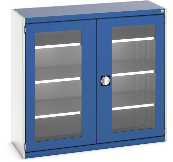 Armoire à portes transparentes Cubio 1300x525x1200mm - Bott