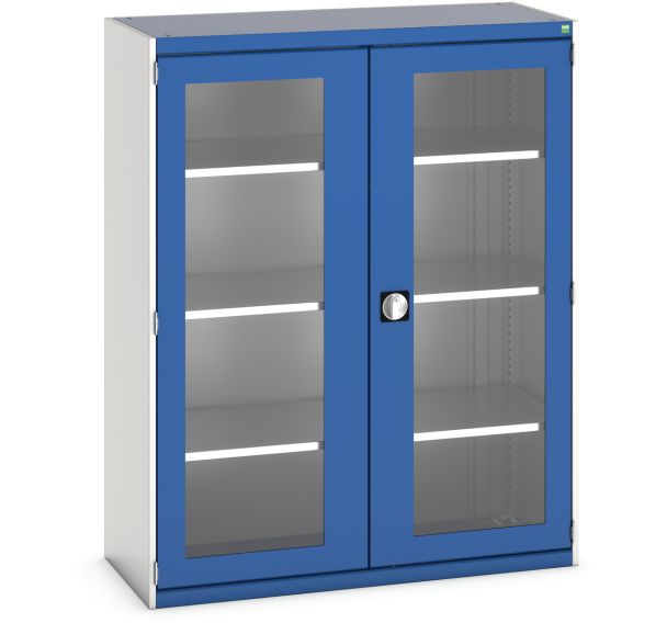 Armoire à portes transparentes Cubio 1300x525x1600mm - Bott