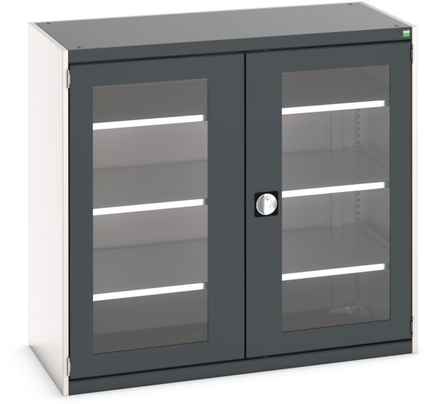 Armoire à portes transparentes Cubio 1300x650x1200mm - Bott
