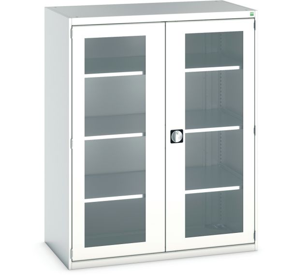 Armoire à portes transparentes Cubio 1300x650x1600mm - Bott
