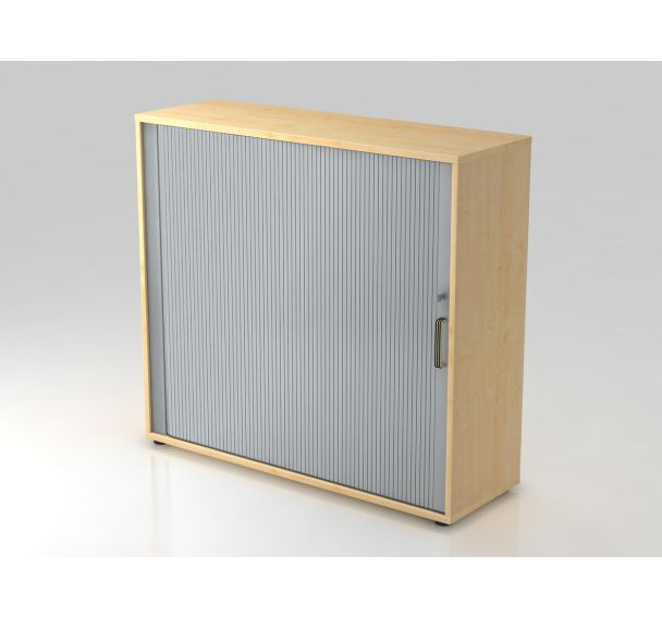 Armoire à rideau horizontale-Poignée striée-3 niveaux - Hammerbacher