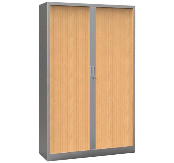 Armoire à rideaux Premium bicolore - Hauteur 198 cm