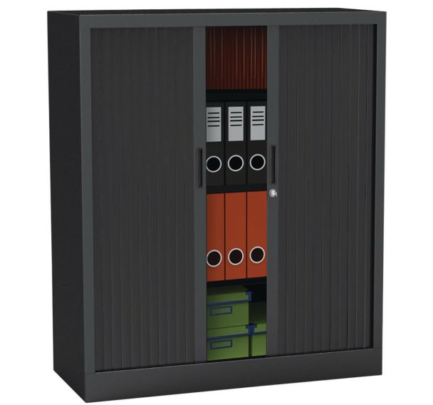 Armoire à rideaux Premium unie - Hauteur 136 cm