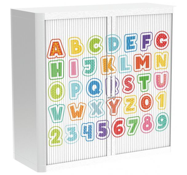 Armoire à rideaux personnalisée- Alphabet - EasyOffice