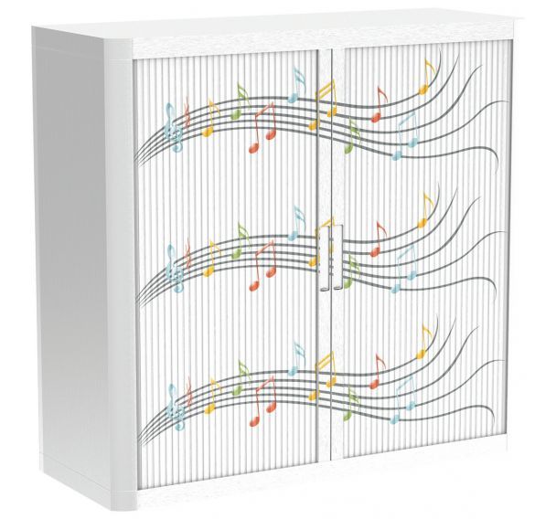 Armoire à rideaux personnalisée- Portée de notes - EasyOffice