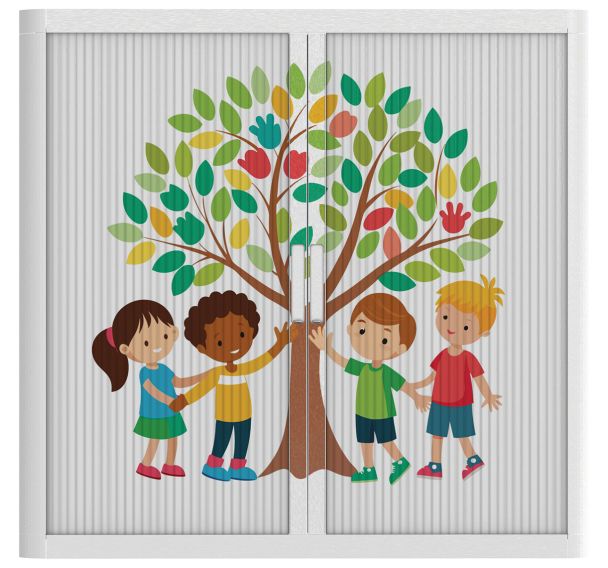 Armoire à rideaux personnalisée arbre de l'amitié-EasyOffice