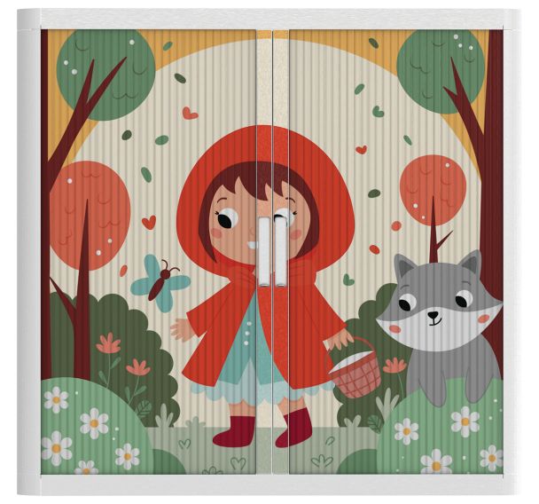 Armoire à rideaux personnalisée chaperon rouge-EasyOffice