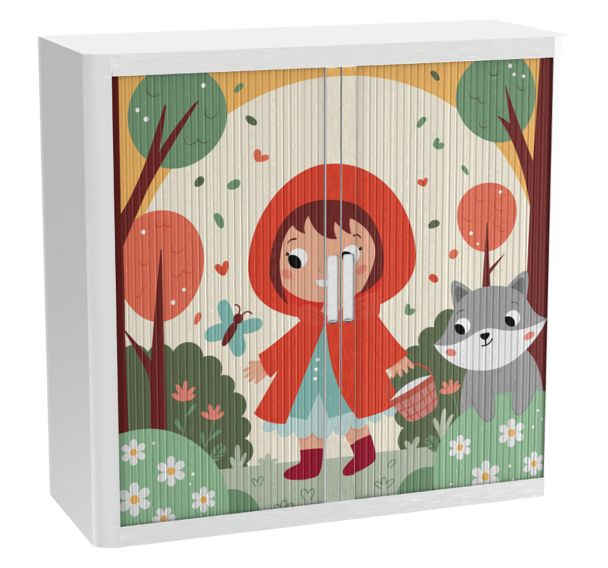 Armoire à rideaux personnalisée chaperon rouge-EasyOffice