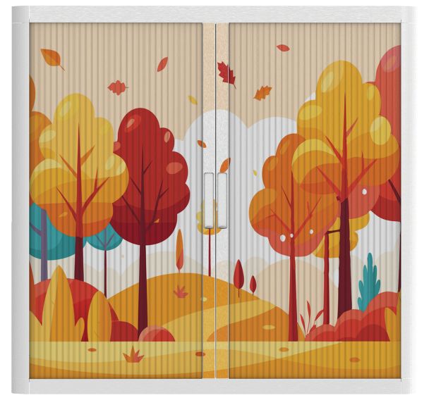 Armoire à rideaux personnalisée couleurs d'automne-EasyOffice