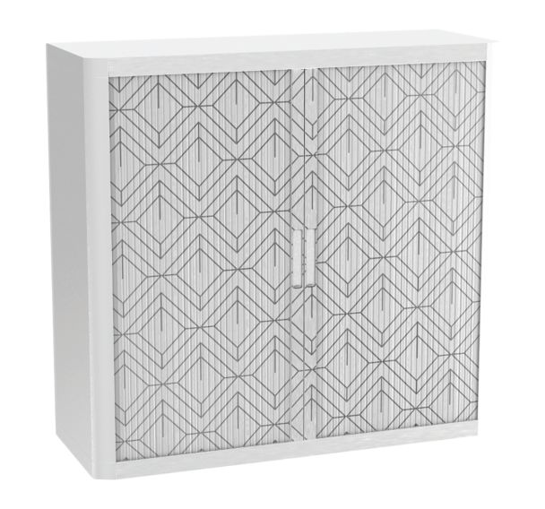 Armoire à rideaux personnalisée la géometrie en motif-EasyOffice