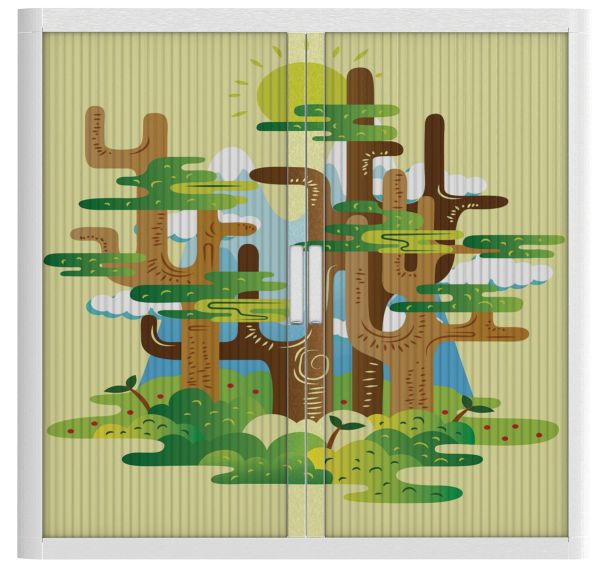 Armoire à rideaux personnalisée les arbres géants-EasyOffice