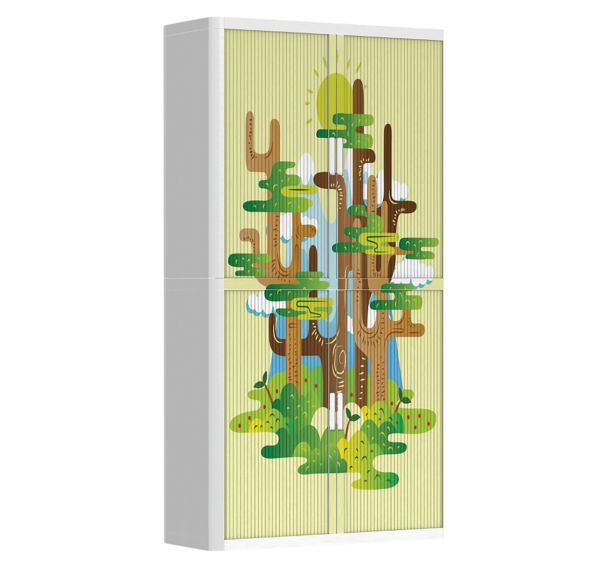Armoire à rideaux personnalisée les arbres géants-EasyOffice