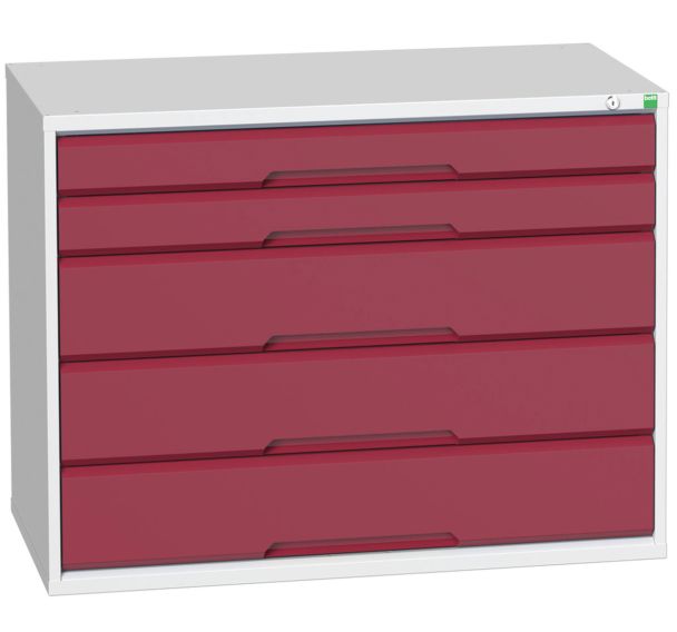 Armoire à tiroirs Verso - 800mm - 5 tiroirs - Bott