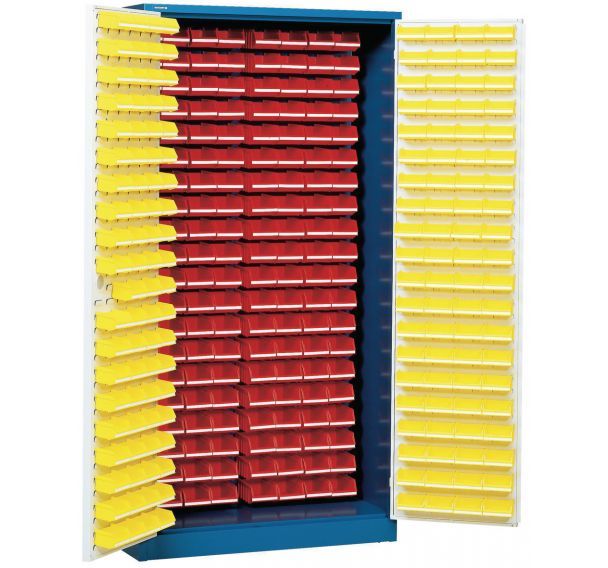Armoire avec 320 bacs à bec - Haute - Avec portes aménagées