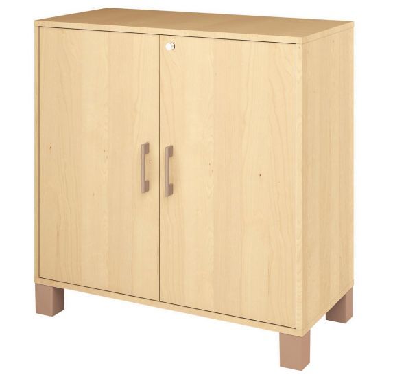 Armoire basse 2 portes Confetti - finition bouleau