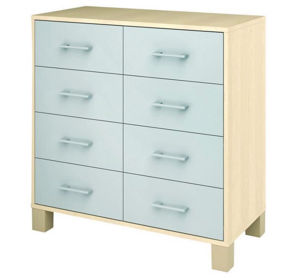 Armoire basse Confetti avec pieds et 8 tiroirs