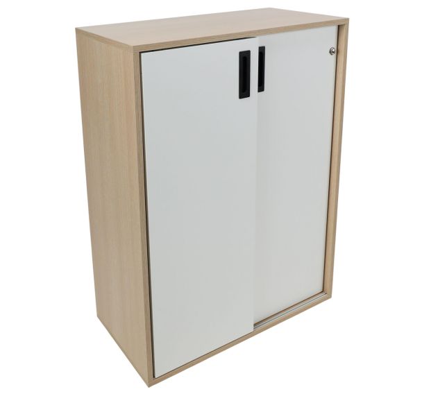 Armoire basse à portes coulissantes Misao - Manutan Expert