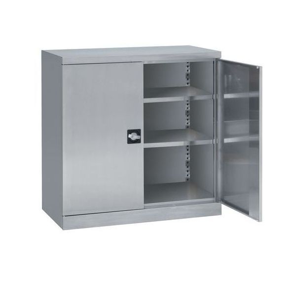 Armoire basse en inox - 2 portes