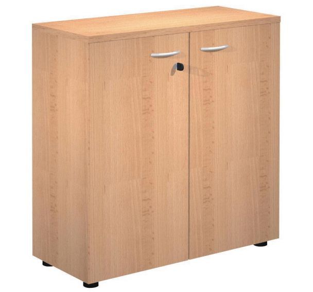 Armoire basse portes battantes Hêtre solo