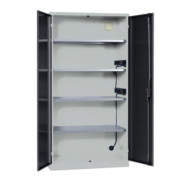 Armoire charge de batterie 100 x 58 x 195 cm gris clair/anthracite - Thurmetall