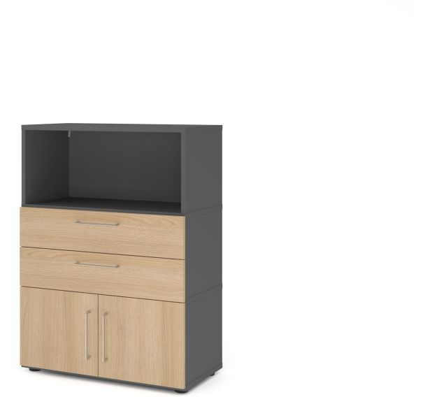 Armoire combi à 3 étagères - Pieds réglables - Hammerbacher