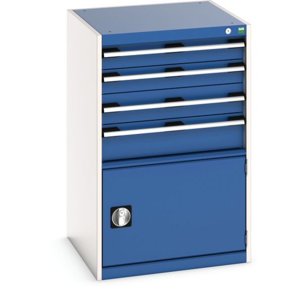 Armoire combinée 4 tiroirs Cubio SL 650x650x1000mm - Bott