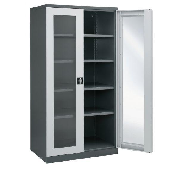 Armoire d'atelier à fenêtres transparentes
