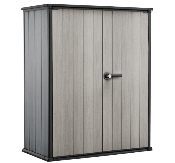 Armoire de jardin BROSSIUM 1400 L résine - gris
