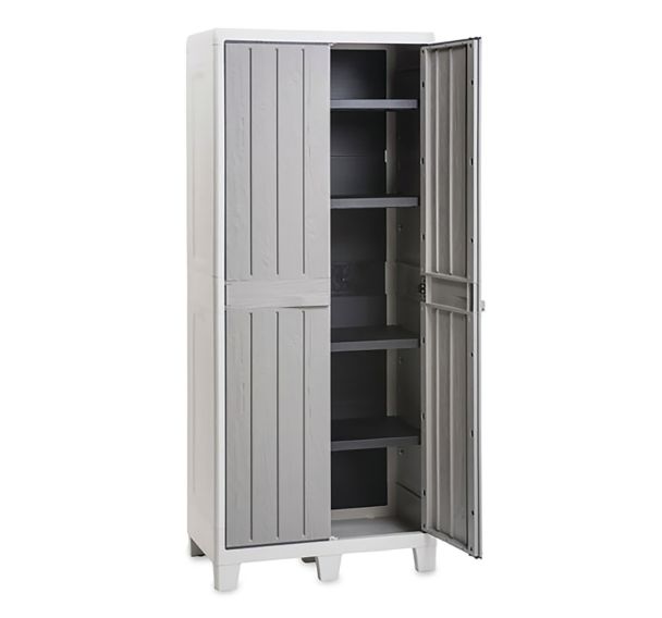Armoire de jardin haute FLORIDA XL résine - gris