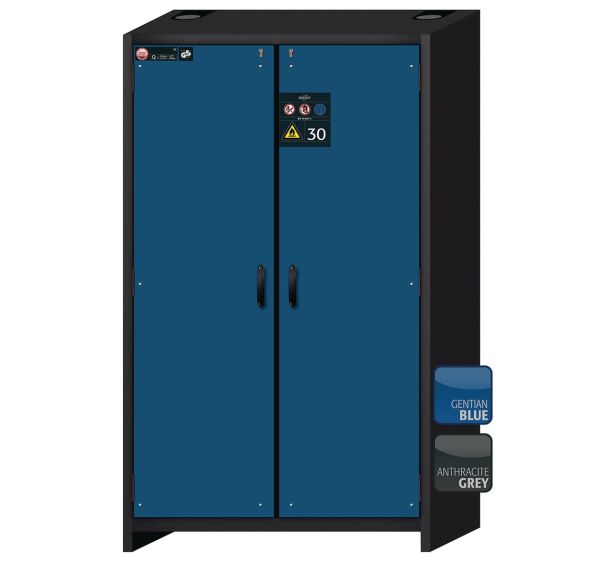 Armoire de sécurité Q-CLASSIC-30 Gris/Bleu RAL 5010 - asecos