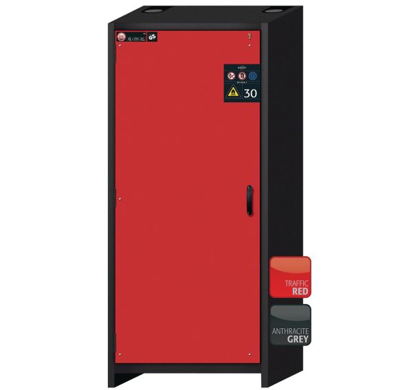 Armoire de sécurité Q-CLASSIC-30 Gris/Rouge RAL 3020 - asecos