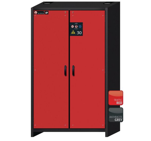 Armoire de sécurité Q-CLASSIC-30 Gris/Rouge RAL 3020 - asecos
