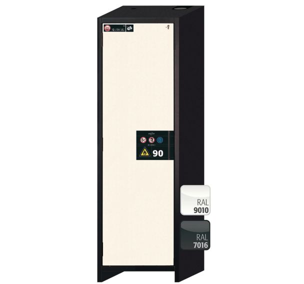 Armoire de sécurité Q-CLASSIC-90 Gris/Blanc RAL 9010 - asecos