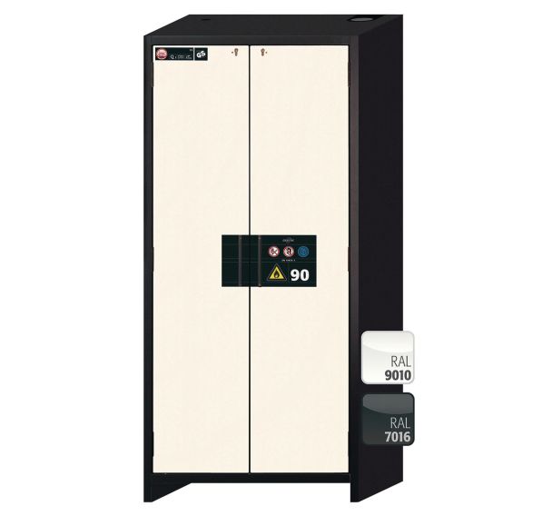 Armoire de sécurité Q-CLASSIC-90 Gris/Blanc RAL 9010 - asecos