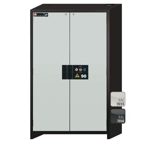 Armoire de sécurité Q-CLASSIC-90 Gris/Blanc RAL 9010 - asecos