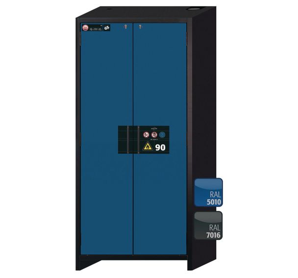 Armoire de sécurité Q-CLASSIC-90 Gris/Bleu RAL 5010 - asecos