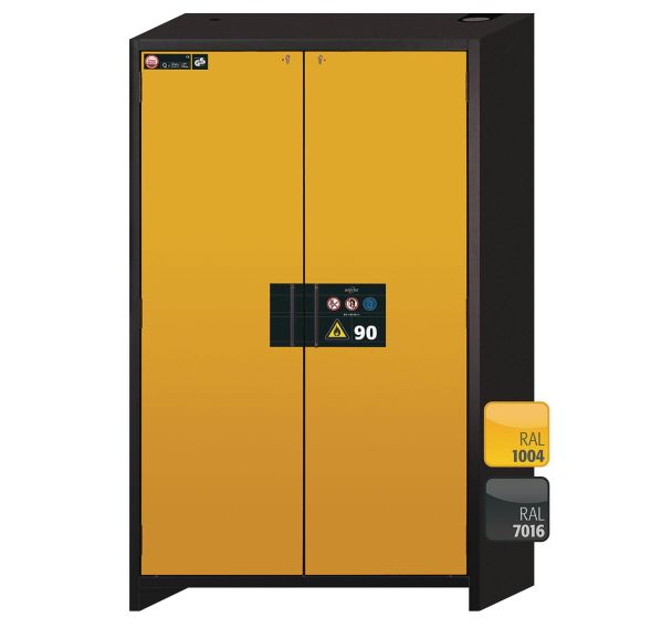 Armoire de sécurité Q-CLASSIC-90 Gris/Jaune RAL 1004 - asecos