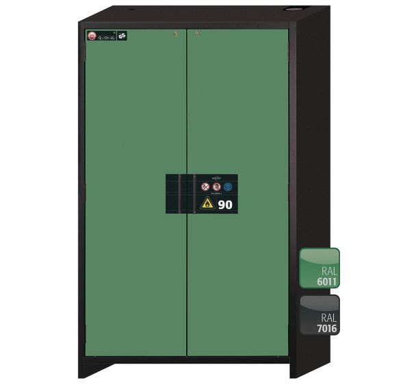Armoire de sécurité Q-CLASSIC-90 Gris/Vert RAL 6011 - asecos