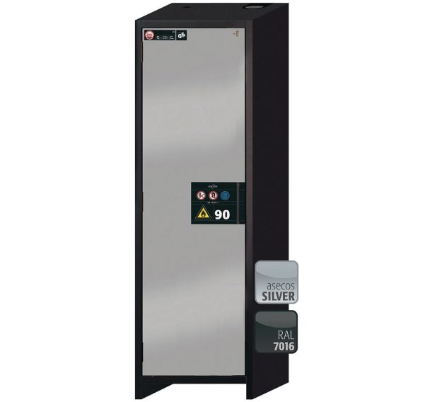 Armoire de sécurité Q-CLASSIC-90 Gris/asecos argent - asecos