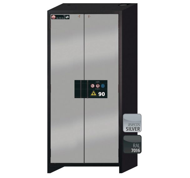 Armoire de sécurité Q-CLASSIC-90 Gris/asecos argent - asecos