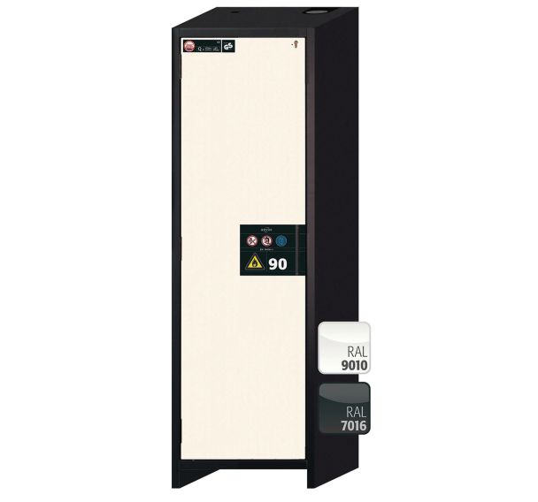 Armoire de sécurité Q-PEGASUS-90 Gris/Blanc RAL 9010 - asecos