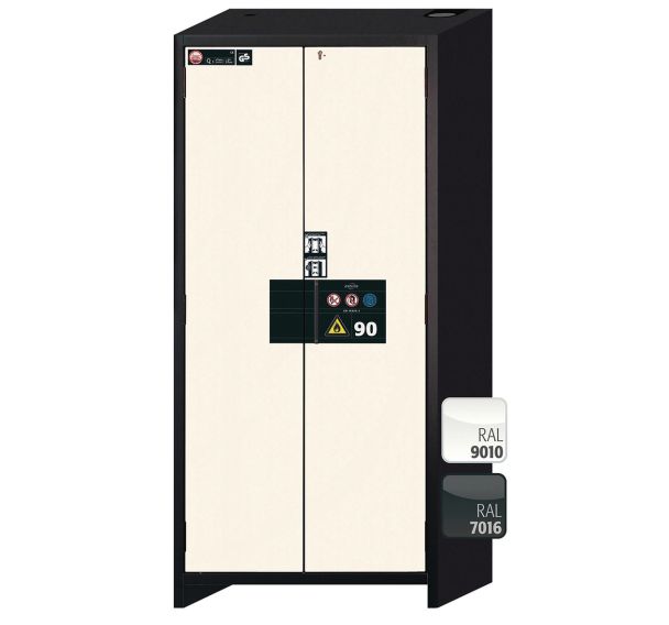 Armoire de sécurité Q-PEGASUS-90 Gris/Blanc RAL 9010 - asecos