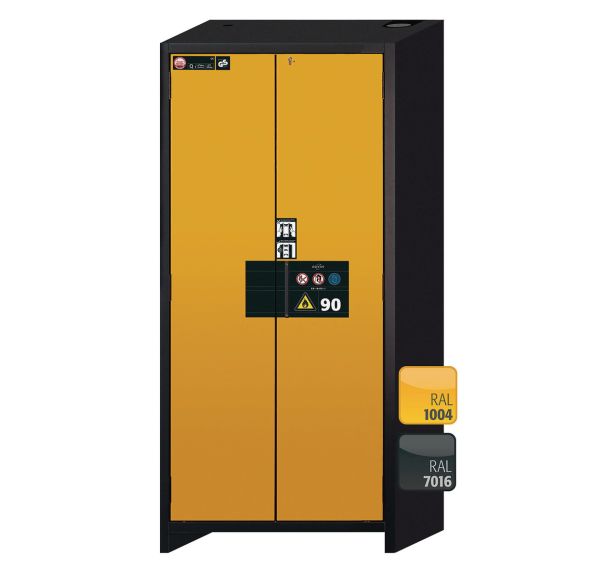 Armoire de sécurité Q-PEGASUS-90 Gris/Jaune RAL 1004 - asecos