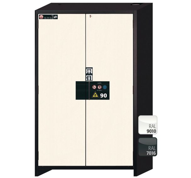 Armoire de sécurité Q-PEGASUS-90 Gris RAL 7016/Blanc RAL 9010 - asecos