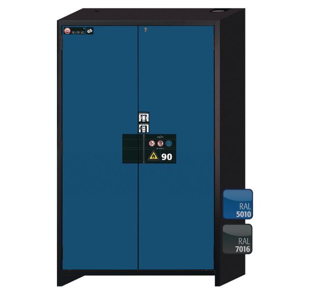 Armoire de sécurité Q-PEGASUS-90 Gris RAL 7016/Bleu RAL 5010 - asecos