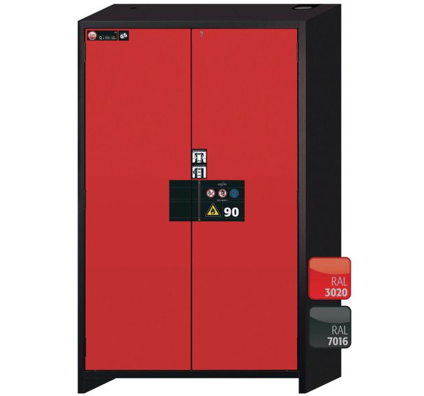 Armoire de sécurité Q-PEGASUS-90 Gris RAL 7016/Rouge RAL 3020 - asecos