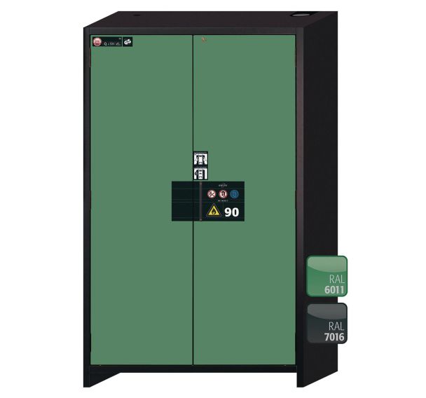 Armoire de sécurité Q-PEGASUS-90 Gris RAL 7016/Vert RAL 6011 - asecos