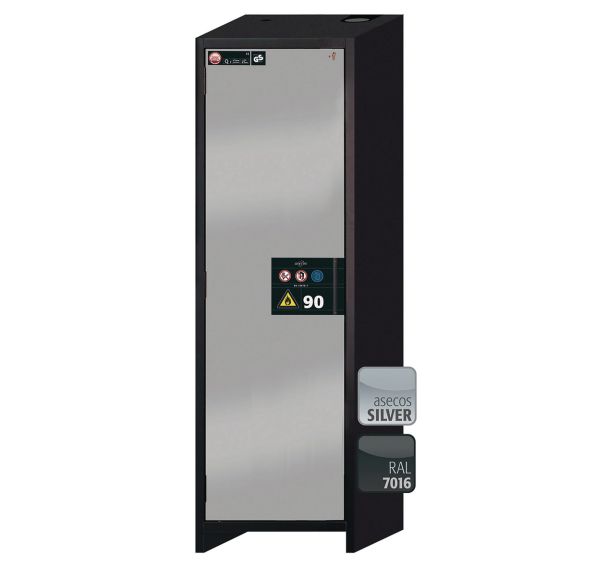 Armoire de sécurité Q-PEGASUS-90 Gris RAL 7016/asecos argent - asecos